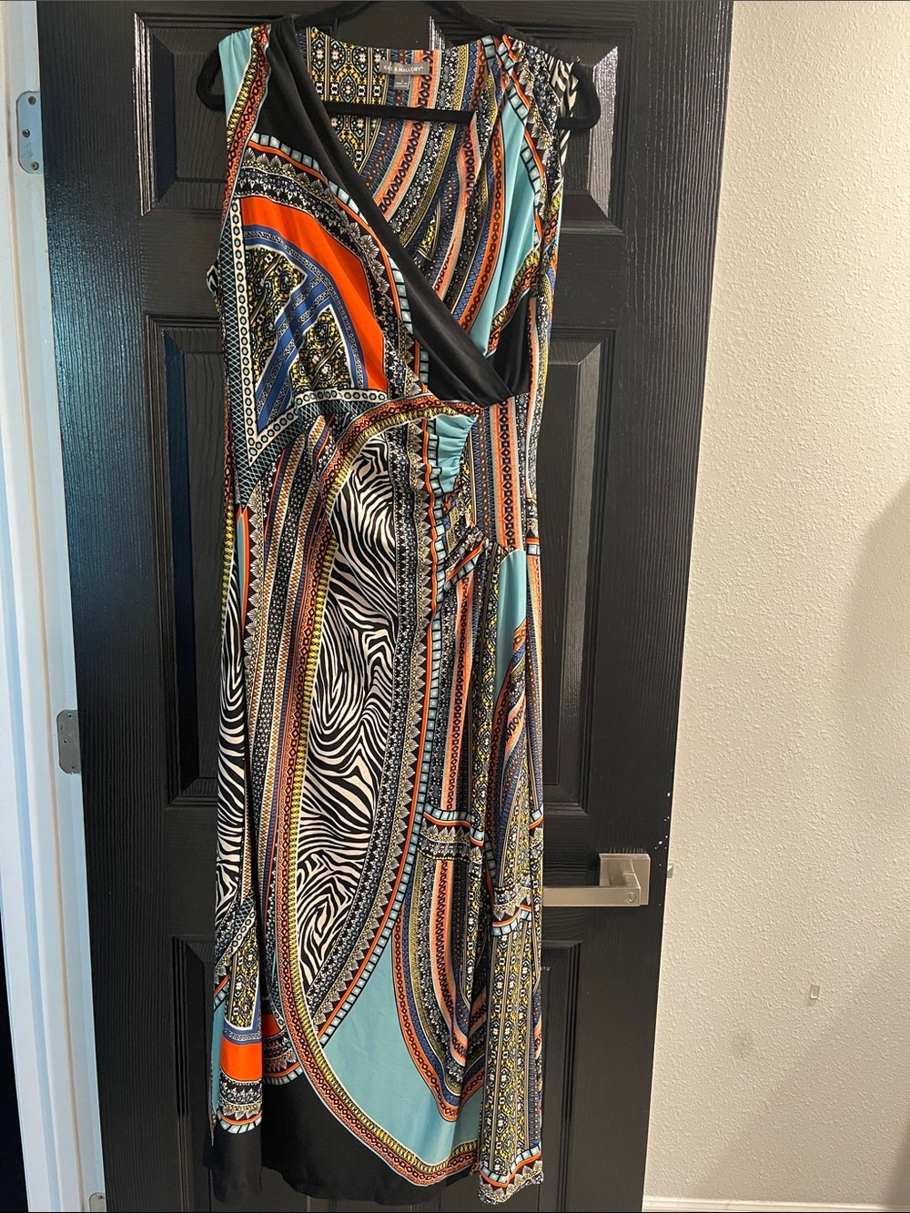 Kate & Mallory Multicolor Geometric & Zebra Print Maxi Dress